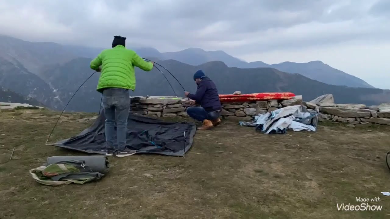 Triund I Trekking |Waterfall | Night Stay |Camping on Triund Top | Met with Harsh Beniwal in Triund