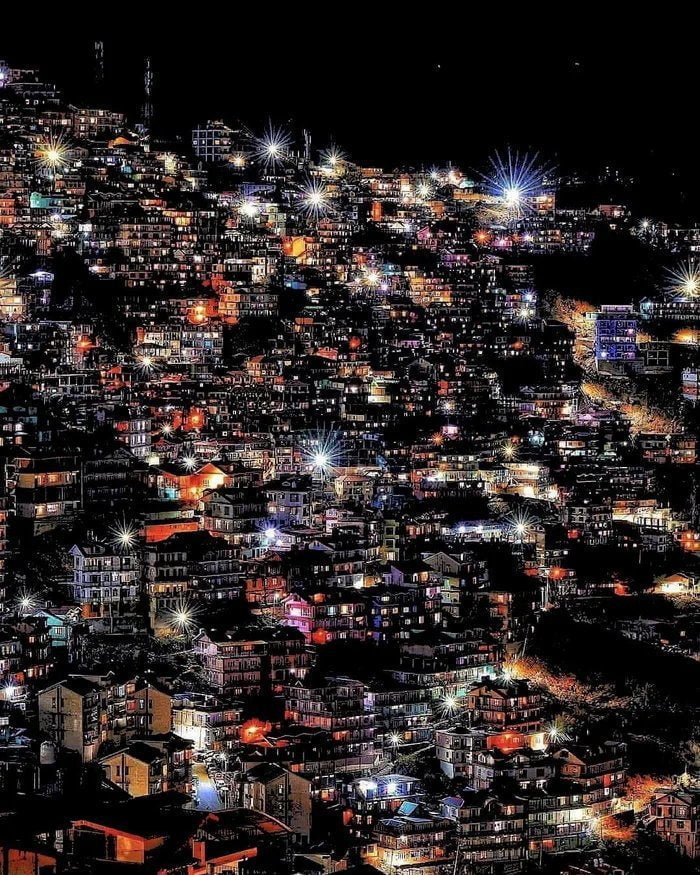 An image showing nightime in Shimla